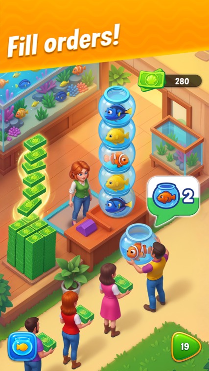 Fishdom screenshot 2 — Power-up combinations
