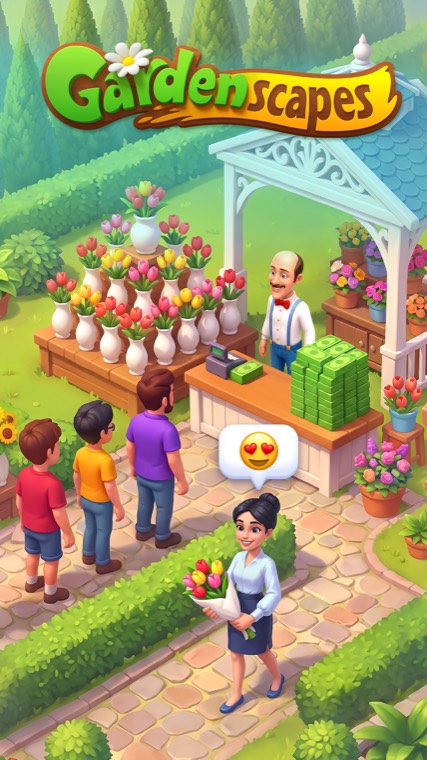 Gardenscapes screenshot 3 — Garden restoration tasks